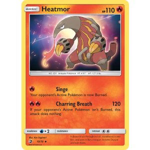 Heatmor 10/70 Pokemon TCG Sun & Moon Dragon Majesty