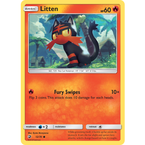 Litten 12/70 Pokemon TCG Sun & Moon Dragon Majesty