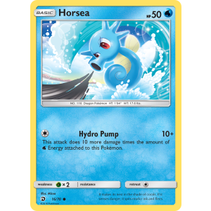 Horsea 16/70 Pokemon TCG Sun & Moon Dragon Majesty