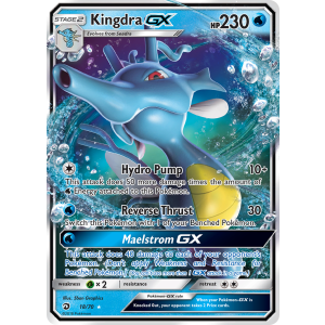 Rare Holo GX Kingdra-GX 18/70 Pokemon TCG Sun & Moon Dragon Majesty