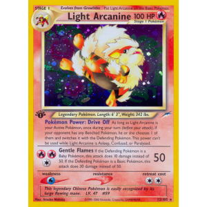 Rare Holo Light Arcanine 12/105 Pokemon TCG Neo Neo Destiny