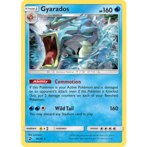 Rare Holo Gyarados 20/70 Pokemon TCG Sun & Moon Dragon Majesty