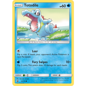 Totodile 22/70 Pokemon TCG Sun & Moon Dragon Majesty