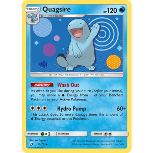 Quagsire 26/70 Pokemon TCG Sun & Moon Dragon Majesty