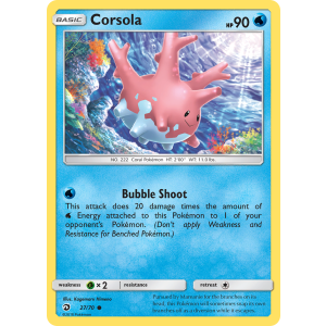 Corsola 27/70 Pokemon TCG Sun & Moon Dragon Majesty