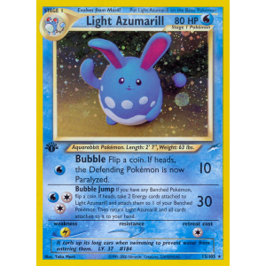 Rare Holo Light Azumarill 13/105 Pokemon TCG Neo Neo Destiny