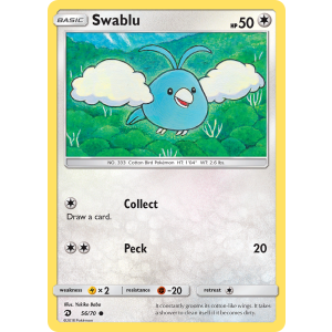 Swablu 56/70 Pokemon TCG Sun & Moon Dragon Majesty