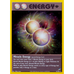 Rare Holo Miracle Energy 16/105 Pokemon TCG Neo Neo Destiny