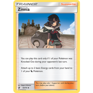 Zinnia 64/70 Pokemon TCG Sun & Moon Dragon Majesty