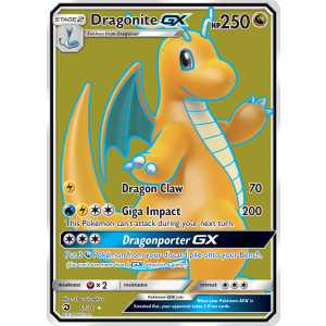 Rare Ultra Dragonite-GX 67/70 Pokemon TCG Sun & Moon Dragon Majesty