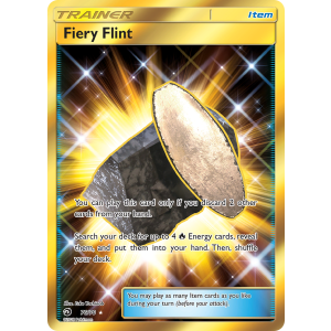 Rare Secret Fiery Flint 76/70 Pokemon TCG Sun & Moon Dragon Majesty