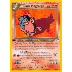 Dark Magcargo 18/105 Pokemon TCG Neo Neo Destiny