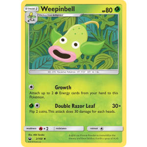 Weepinbell 2/168 Pokemon TCG Sun & Moon Celestial Storm