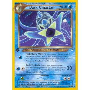 Dark Omastar 19/105 Pokemon TCG Neo Neo Destiny