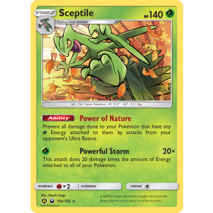 Rare Holo Sceptile 10a/168 Pokemon TCG Sun & Moon Celestial Storm