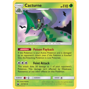 Cacturne 20/168 Pokemon TCG Sun & Moon Celestial Storm