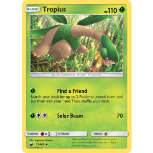 Tropius 21/168 Pokemon TCG Sun & Moon Celestial Storm