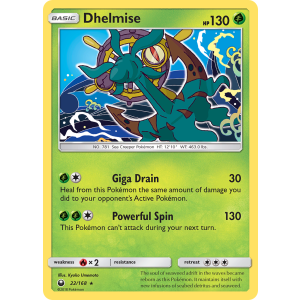 Dhelmise 22/168 Pokemon TCG Sun & Moon Celestial Storm