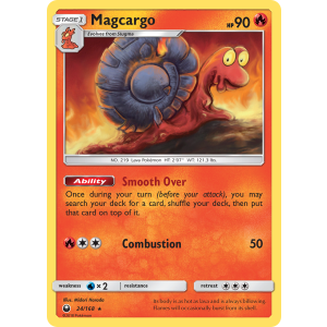 Magcargo 24/168 Pokemon TCG Sun & Moon Celestial Storm