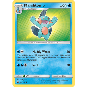 Marshtomp 34/168 Pokemon TCG Sun & Moon Celestial Storm