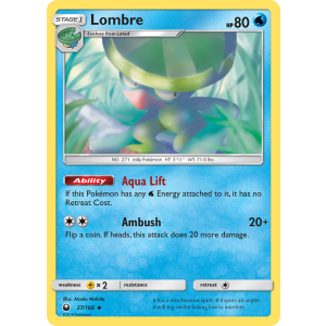 Lombre 37/168 Pokemon TCG Sun & Moon Celestial Storm