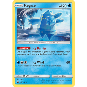 Regice 45/168 Pokemon TCG Sun & Moon Celestial Storm