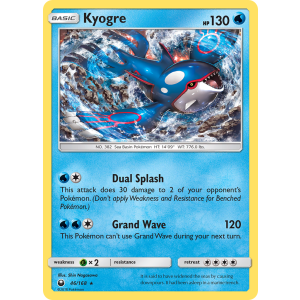 Rare Holo Kyogre 46/168 Pokemon TCG Sun & Moon Celestial Storm