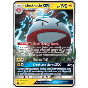 Rare Holo GX Electrode-GX 48/168 Pokemon TCG Sun & Moon Celestial Storm