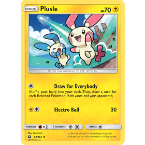 Plusle 53/168 Pokemon TCG Sun & Moon Celestial Storm