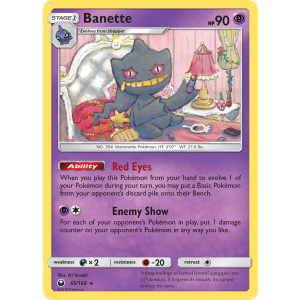 Banette 65/168 Pokemon TCG Sun & Moon Celestial Storm