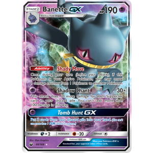 Rare Holo GX Banette-GX 66/168 Pokemon TCG Sun & Moon Celestial Storm