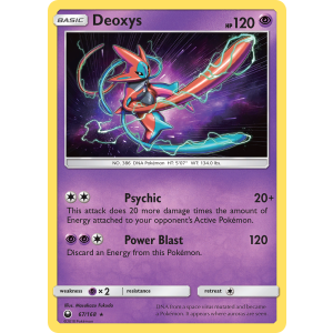 Rare Holo Deoxys 67/168 Pokemon TCG Sun & Moon Celestial Storm