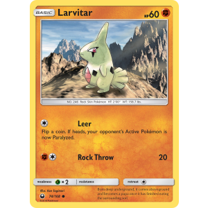 Larvitar 74/168 Pokemon TCG Sun & Moon Celestial Storm