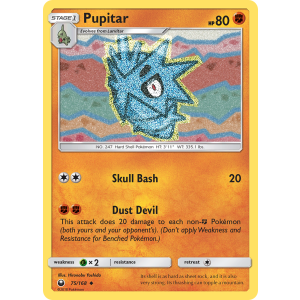 Pupitar 75/168 Pokemon TCG Sun & Moon Celestial Storm