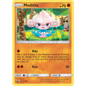 Meditite 76/168 Pokemon TCG Sun & Moon Celestial Storm