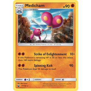 Medicham 77/168 Pokemon TCG Sun & Moon Celestial Storm