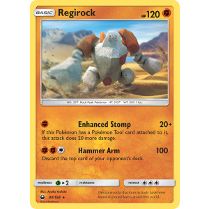 Regirock 80/168 Pokemon TCG Sun & Moon Celestial Storm