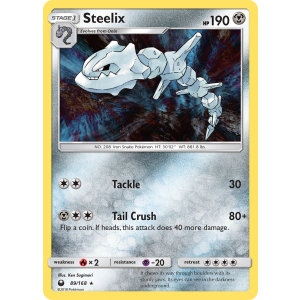 Rare Holo Steelix 89/168 Pokemon TCG Sun & Moon Celestial Storm