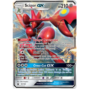 Rare Holo GX Scizor-GX 90/168 Pokemon TCG Sun & Moon Celestial Storm