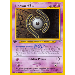 Unown H 28/105 Pokemon TCG Neo Neo Destiny