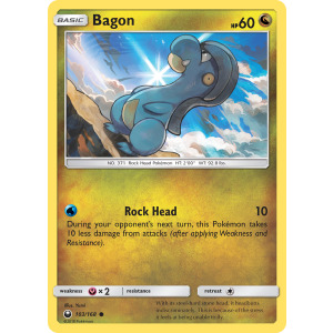 Bagon 103/168 Pokemon TCG Sun & Moon Celestial Storm