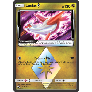 Rare Prism Star Latias 107/168 Pokemon TCG Sun & Moon Celestial Storm