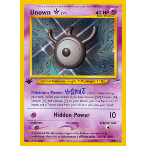 Unown W 29/105 Pokemon TCG Neo Neo Destiny