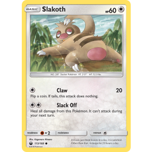 Slakoth 113/168 Pokemon TCG Sun & Moon Celestial Storm