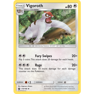 Vigoroth 114/168 Pokemon TCG Sun & Moon Celestial Storm