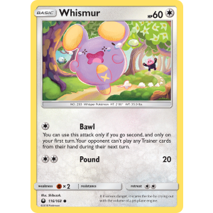 Whismur 116/168 Pokemon TCG Sun & Moon Celestial Storm