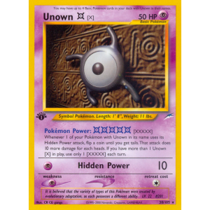 Unown X 30/105 Pokemon TCG Neo Neo Destiny