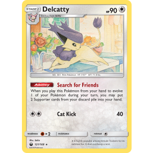 Rare Holo Delcatty 121/168 Pokemon TCG Sun & Moon Celestial Storm