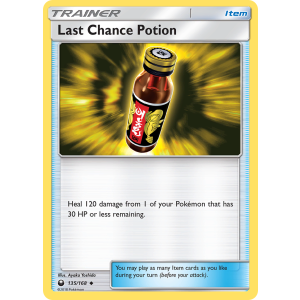 Last Chance Potion 135/168 Pokemon TCG Sun & Moon Celestial Storm