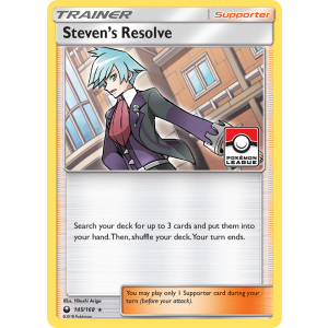 Rare Holo Steven's Resolve 145/168 Pokemon TCG Sun & Moon Celestial Storm